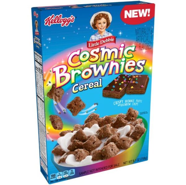 photo of cosmic brownie cereal box