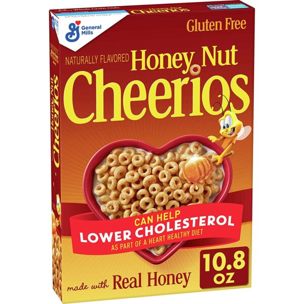 photo of honey nut cheerios cereal box