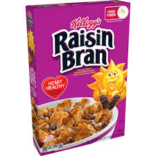 photo of raisin bran cereal box